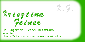 krisztina feiner business card